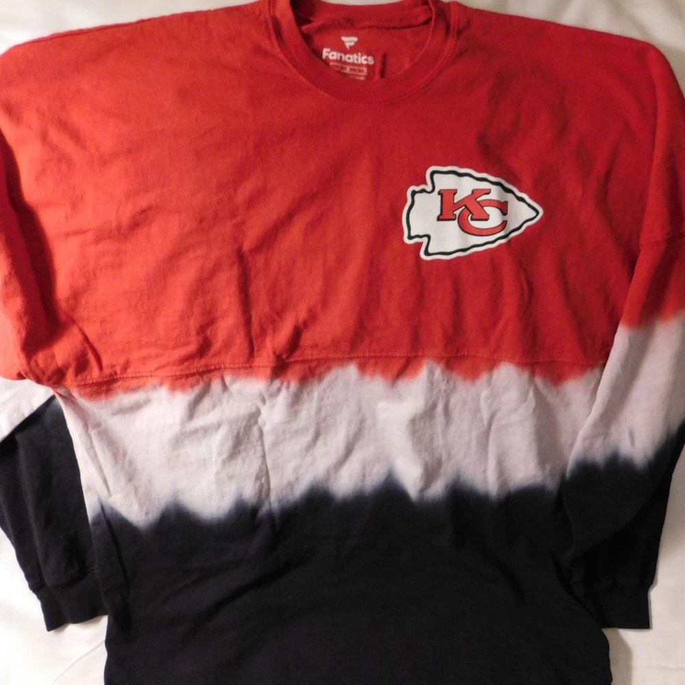 Kansas City Chiefs Super Bowl LVII Ombre Long Sleeve Shirt Women's Large NEW